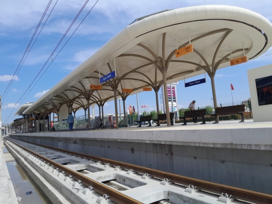 Mudanya Junction Passage Station Canopy Steel and Catenary Supports Manufacturing